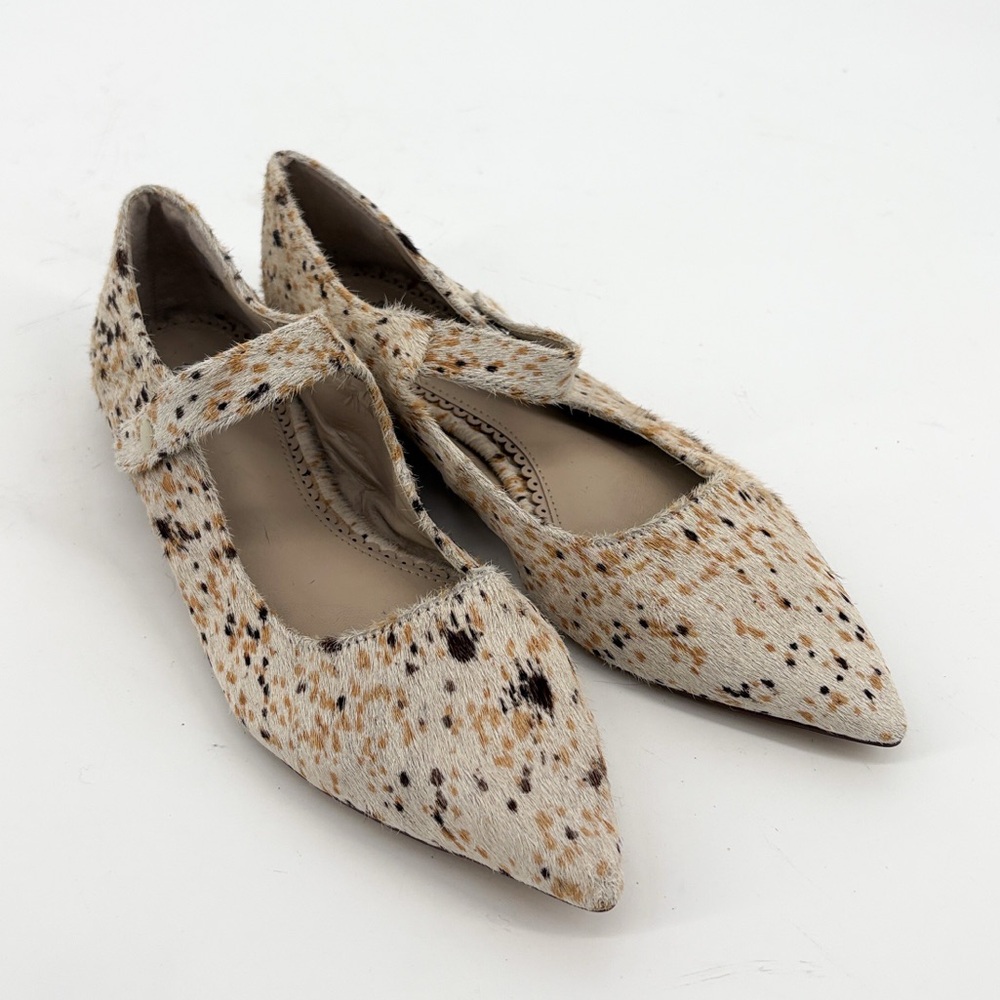 RARA AVIS Womens Pony Leather Pointy Flats Size 5.5